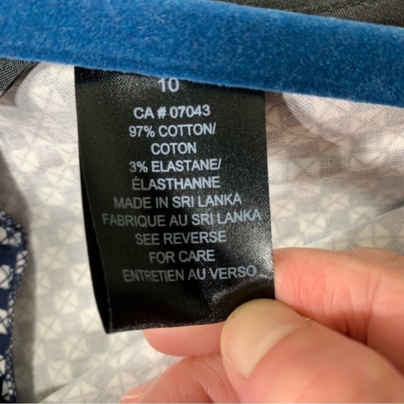 Sandro Costal Navy Blue Bermuda White Novelties Prints Comfy Stretch Shorts 10 - Picture 7 of 9